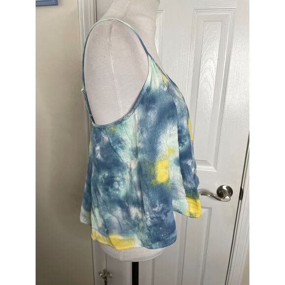 Hurley Womens V-Neck Tank Top Size Small Tie Dye Blue Sky Cami NWT - Picture 8 of 12